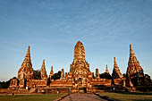 Ayutthaya, Thailand. Wat Chaiwatthanaram, general view of the wat from south.